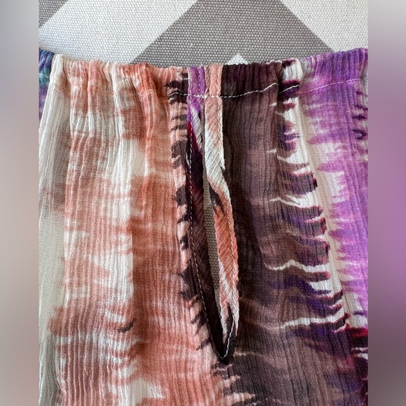 Anthropologie Pinkerton Multicolor Cold Shoulder Sheer Silk Sz S - Picture 4 of 11